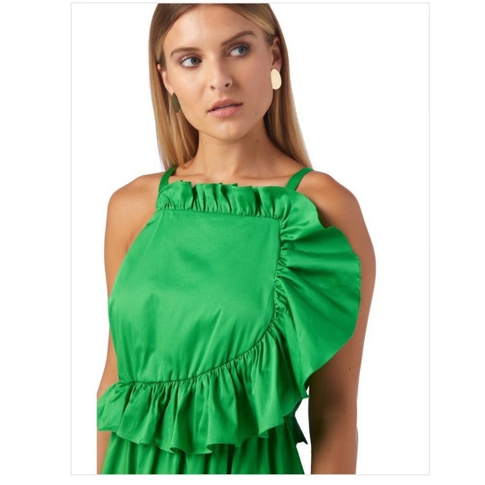 NWT Crosby Genevive Elegant Green Midi Dress - Picture 6 of 9